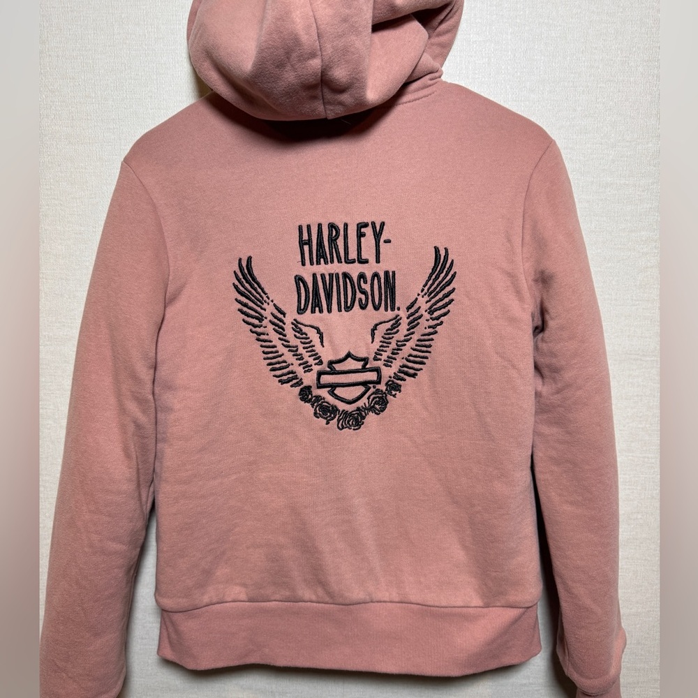 Harley-Davidson Women’s Road Home Sherpa Lined Full Zip Hoodie Dusty Rose Small